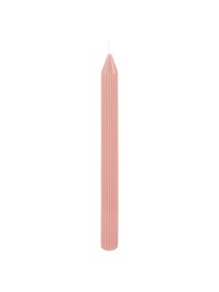 SET 2 WATER PINK FLUTED DINNER CANDLES DIA 2.2CM X 25CM