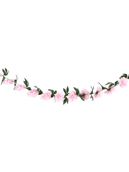 GUIRLANDE PIVOINES ROSE PASTEL 220CM