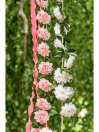 GUIRLANDE PIVOINES ROSE PASTEL 220CM