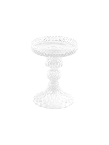 KERZENHALTER GLAS TRANSPARENT MACARENA PM DIA 8.8CM X 11.8CM