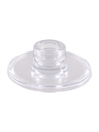 BOUGEOIR FLAMBEAU ROND TRANSPARENT DIA 8.9CM X 3.5CM