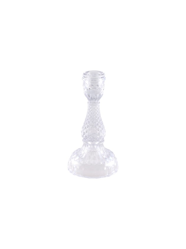 KERZENHALTER FACKELKERZE GLAS TRANSPARENT SYMPHONIE PM DIA 8.3CM X 16.3CM