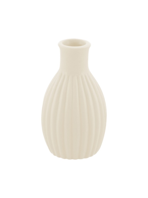 MINI NUDE PINK STRIPED CERAMIC VASE DIA 4.5CM X 8.5CM