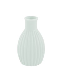 MINI VASE CERAMIQUE STRIE VERT SAUGE DIA 4.5CM X 8.5CM