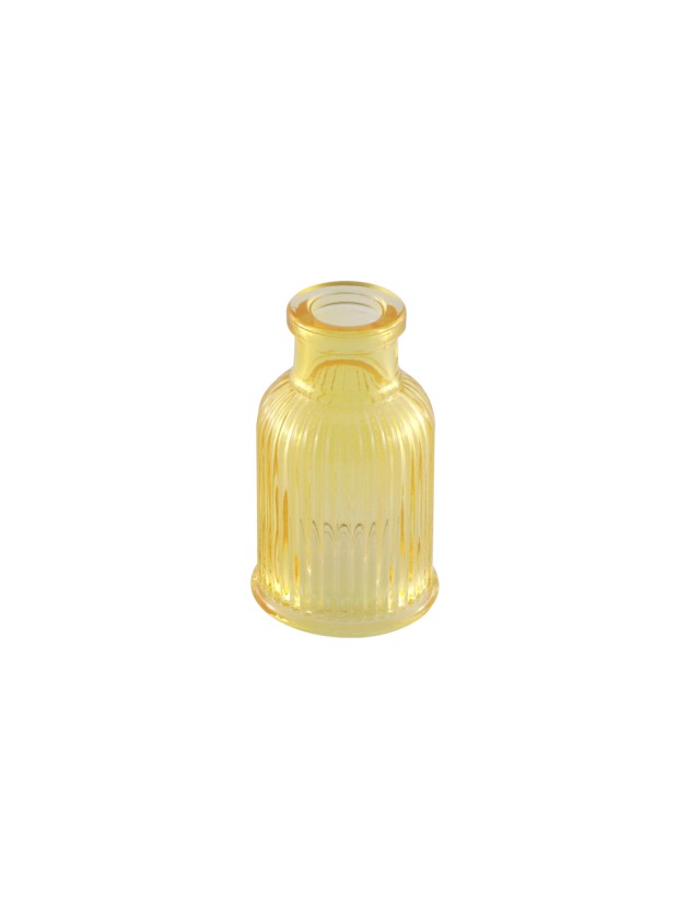 MINI YELLOW STRIPED VASE BALLADE DIA 4.3CM X 7.4CM