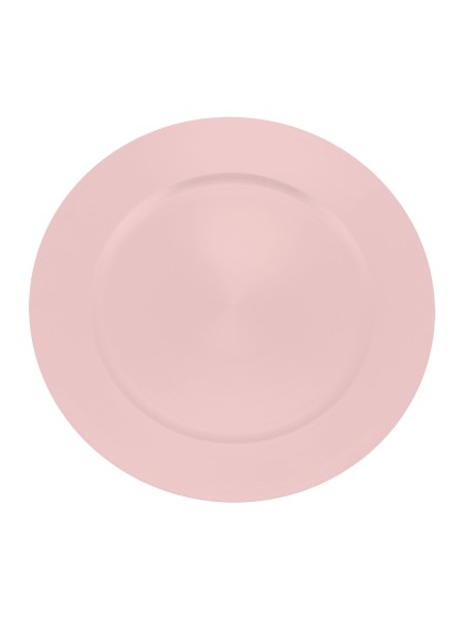 MATT PINK PP CHARGER PLATE DIA 33CM