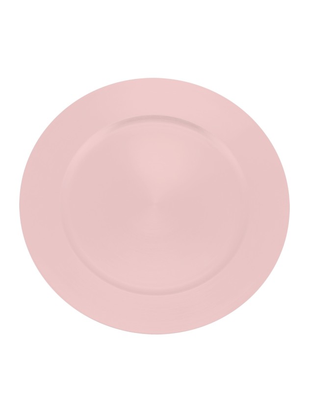MATT PINK PP CHARGER PLATE DIA 33CM