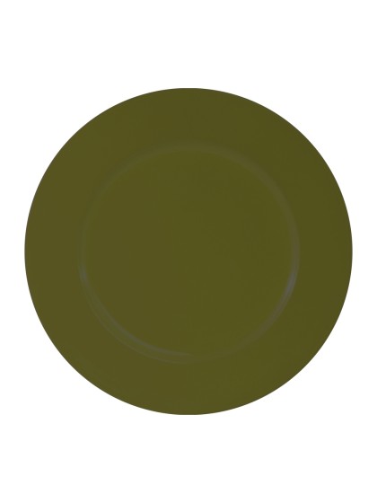 SOUS-ASSIETTE PP VERT OLIVE BRILLANT DIA 33CM