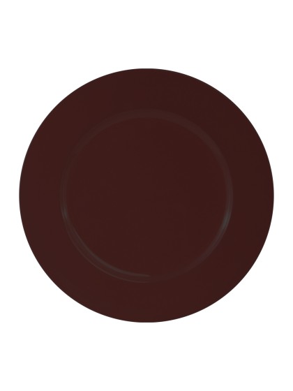 SHINY MAPLE BROWN PP CHARGER PLATE DIA 33CM