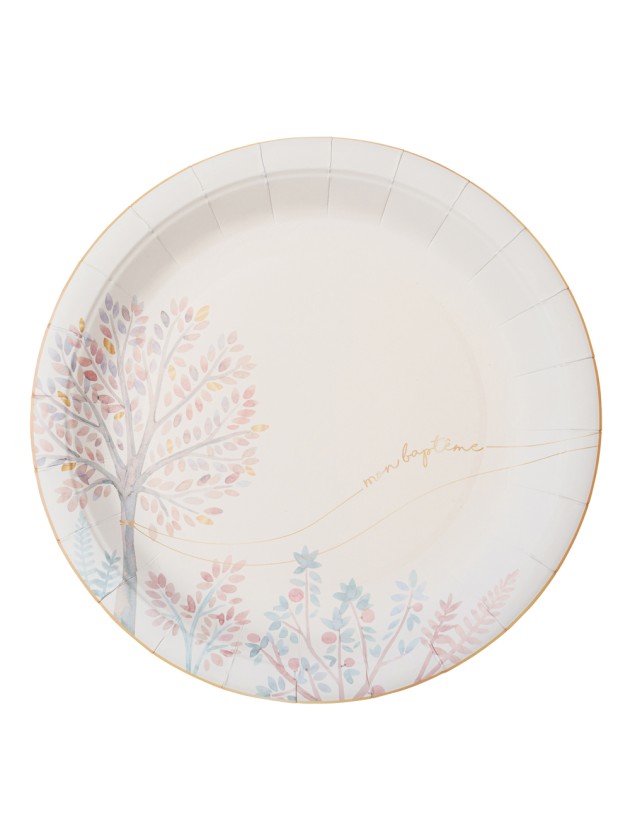 8 TELLER PLASTIC FREE MEINE TAUFE 23CM