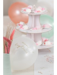 SET 6 BALLONS LATEX MON BAPTEME DIA 27CM
