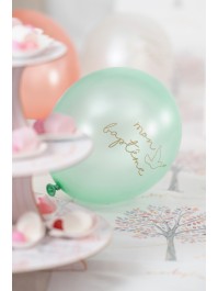 SET 6 BALLONS LATEX MON BAPTEME DIA 27CM