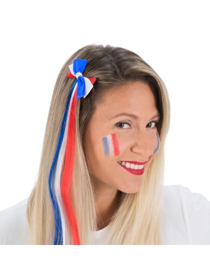 HAIR CLIP BOW FRENCH SUPPORTER 8CM X 38CM