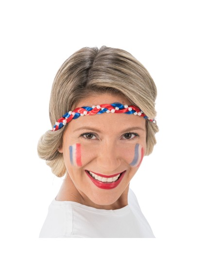 HEADBAND BRAID AND PEARLS FRENCH SUPPORTER DIA 56CM