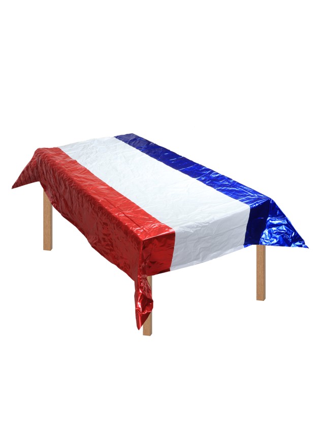 SHINY TABLE CLOTH FRENCH SUPPORTER 263CM X 100CM