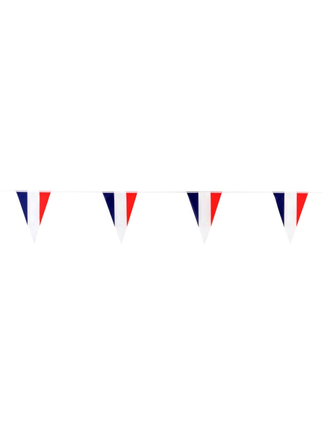 20 FLAGS ON 10M GARLAND FRENCH 10M/ 18CM X 29CM