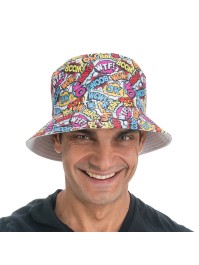90’S COMIC ONOMATOPOEIA BUCKET HAT ONE SIZE