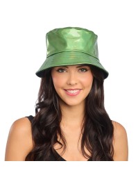 IRIDESCENT GREEN BUCKET HAT ONE SIZE