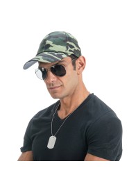KIT ARMY SOLDIER 3 PIECES: CAP GLASSES NECKLACE ONE SIZE