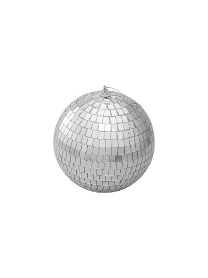 BOULE A FACETTES ARGENT DIA 15CM X16.5CM HT