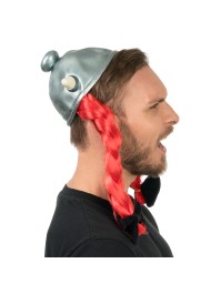 CASQUE OBELIX LATEX AVEC TRESSES - ASTERIX® DIA 52CM X 40CM HT