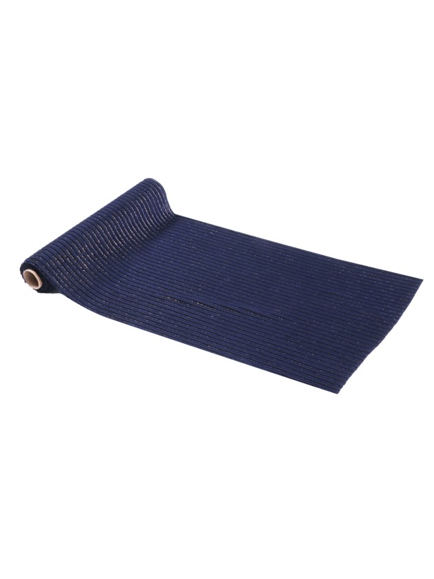 BLUE GOLDEN CORDUROY VELVET TABLE RUNNER 28CM X 3M