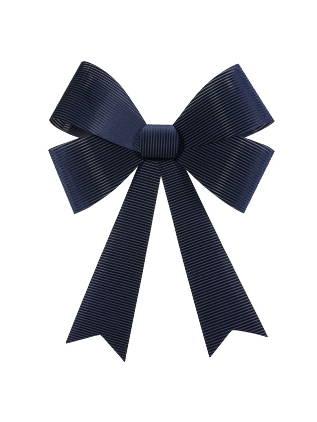 1 NOEUD VELOURS COTELE GEANT BLEU MARINE 71CM X 86CM