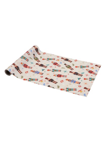 CHEMIN DE TABLE TISSU CASSE-NOISETTES 28CM X 3M