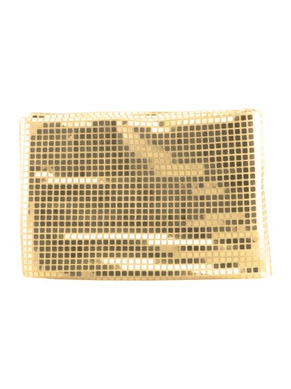 FOLDED TABLECLOTH PARTY BALL STYLE GOLD 139CM X 240CM 