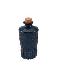 BLUE HALLOWEEN GLASS BOTTLE DIA 7CM X 13.5CM