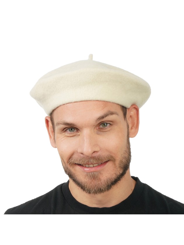 BARET WEISS 80% WOLLE Einheitsgröße