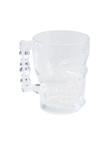 SKULL BEER SODALIME GLASS 12.5CM X 9.5CM X 13CM