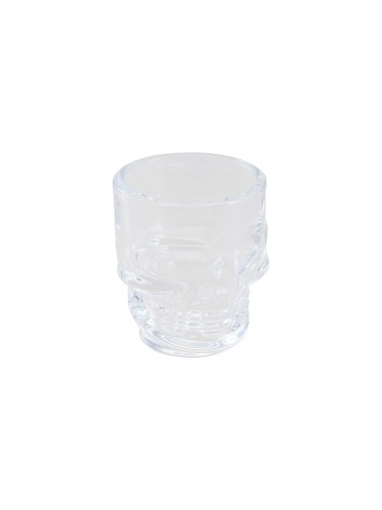 SKULL SHOT SODALIME GLASS DIA 5CM X 6CM