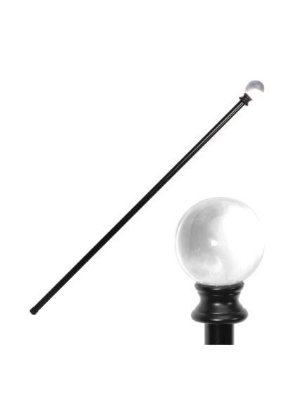 CANNE METAL BOULE DE CRISTAL 6CM X 94.5CM