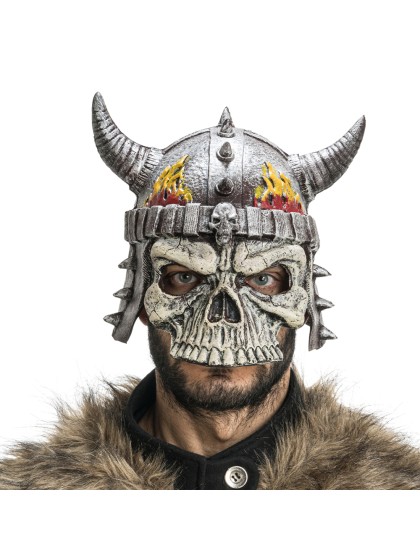 LATEX RUBBER SKULL VIKING HELMET 25CM X 20CM X 23CM
