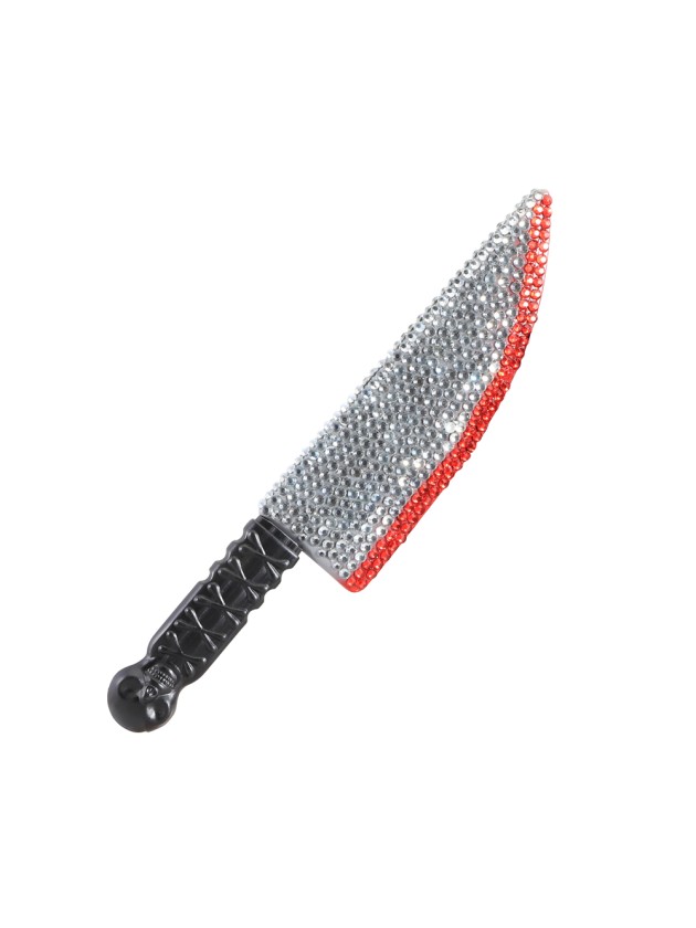 COUTEAU CUISINE AVEC STRASS 37CM X 8CM