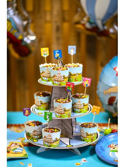 SET 12 PAPER CUPCAKE MOULDS ASTERIX® DIA 6CM/7.5CM X 6CM