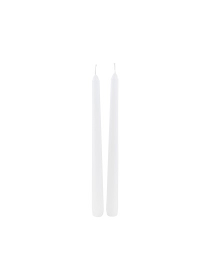 PACK 10 BOUGIES FLAMBEAU BLANC 7H DIA 2CM X 25CM