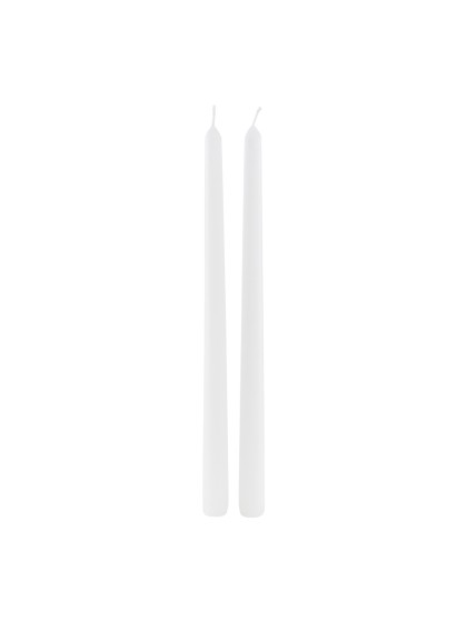 PACK 10 BOUGIES FLAMBEAU BLANC 8H DIA 2CM X 30CM