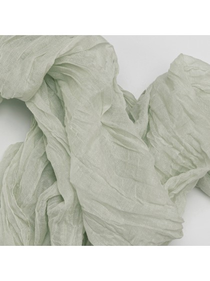 CHEMIN DE TABLE XL GAZE VERT SAUGE 90CM X 3M