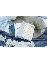 DENIM BLUE XL GAUZE TABLE RUNNER 90CM X 3M