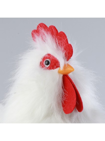 HUHN WEISS FEDERN 30CM X 15CM X 33CM