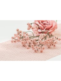 PEACH FESTONY TABLE RUNNER 27CM X 3M