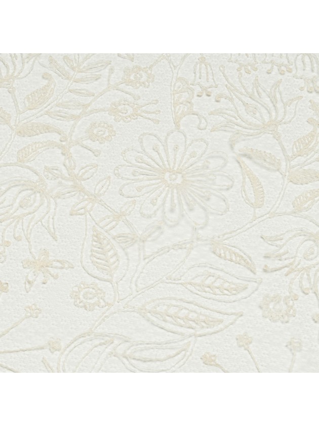 CHEMIN DE TABLE FLORALIES BRODE NATUREL 28CM X 3M