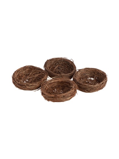 4 NIDS SISAL BRAUN GARNIR DIA 6CM X 2CM