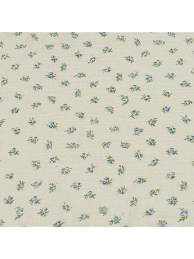 CHEMIN DE TABLE COTON GAUFRE MYOSOTIS 26CM X 3M