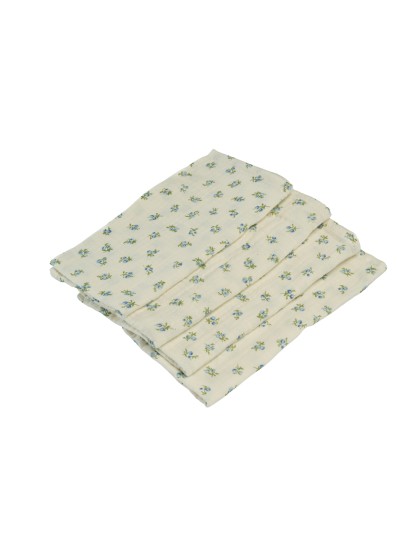 4 MYOSOTIS EMBOSSED COTTON NAPKINS 40CM X 40CM