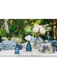 VASE ALEXANDRINE VERRE BLEU DENIM DIA 6.8CM X 14.5CM