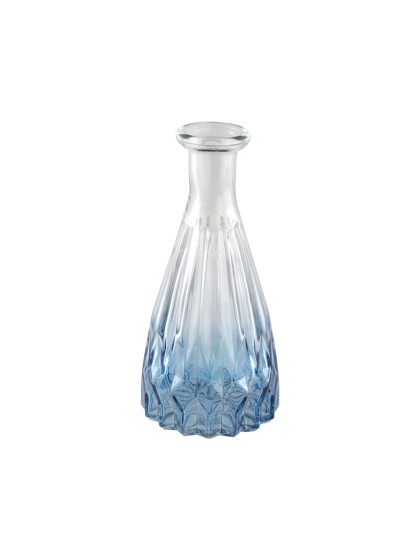 VASE ALEXANDRINE VERRE DEGRADE BLEU DIA 6.8CM X 14.5CM
