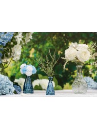 MINI VASE ALEXANDRINE GLAS BLAU DENIM DIA 5CM X 10.7CM
